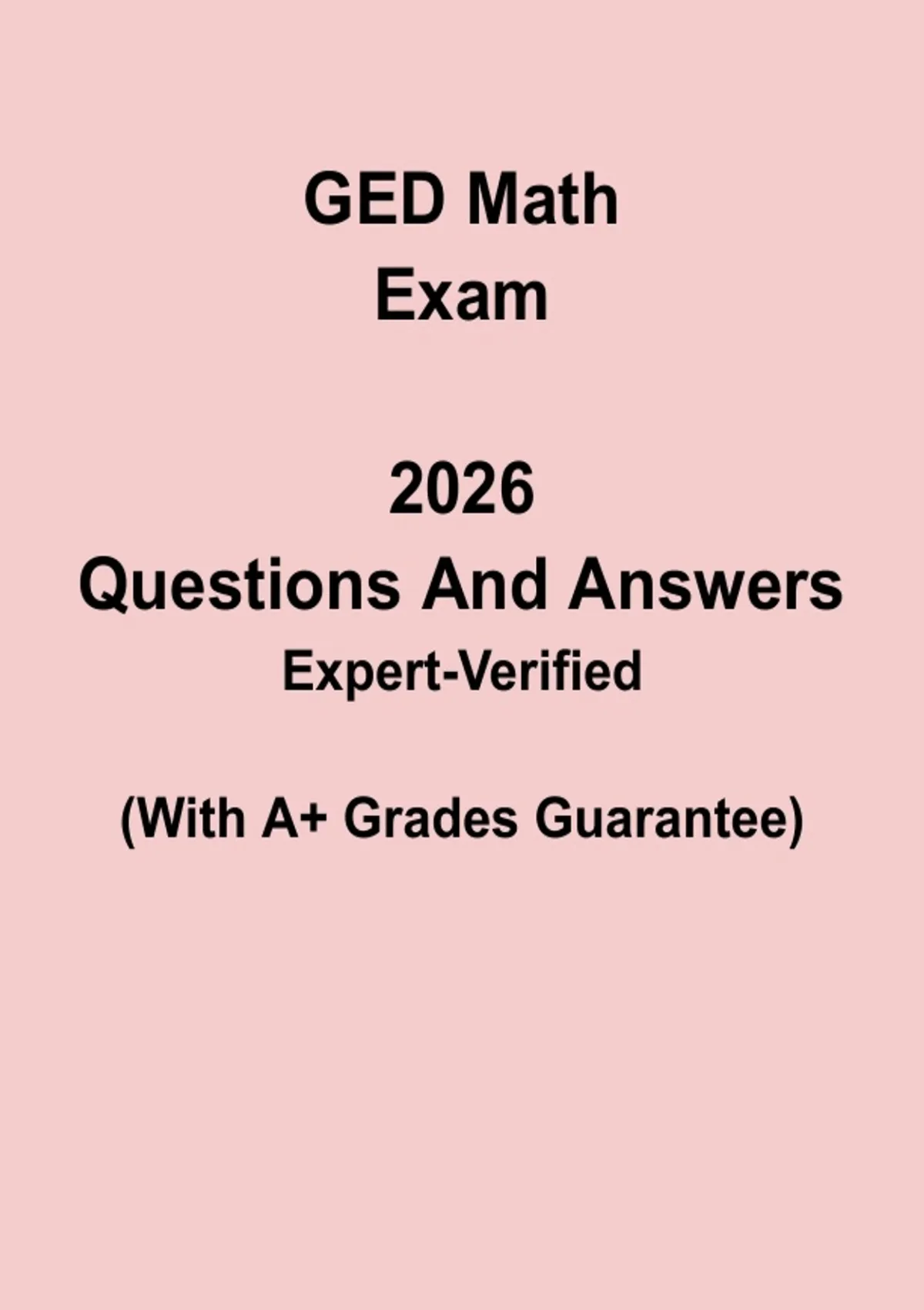 GED Math Study Guide 2026 | Mathematical Reasoning Practice & Exam Prep ...