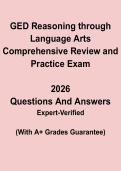 GED Reasoning Through Language Arts 2026 &vert; Comprehensive Review & Practice Test Prep PDF