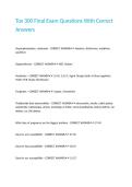Tox 300 Final Exam Questions With Correct Answers