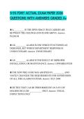 S-95 FDNY ACTUAL EXAM PAPER 2026 QUESTIONS WITH ANSWERS GRADED A&plus;