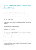BPS 2110 Midterm 2 Exam Questions With Correct Answers