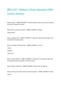 BPS 2110 - Midterm 1 Exam Questions With Correct Answers