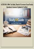 ACHE BOG 1000&plus; Test Bank &vert; Board of Governors Exam Practice Questions & Answers &lpar;2026 Updated&rpar;
