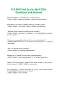ICS 400 Final Exam &lpar;April 2026&rpar; Questions and Answers&period;