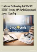 FAA Private Pilot Knowledge Test Prep &vert; PPL Written Exam Study Guide & Practice Questions &lpar;2026 Updated&rpar;