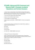 ICS-400&semi; Advanced ICS Command and Gener&period;&period;&period;ents Questions and Correct Answers&period;