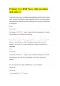 Primary Care PNP Exam with Questions and Answers