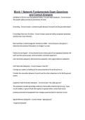 Block 1 Network Fundamentals Exam Questions and Correct Answers