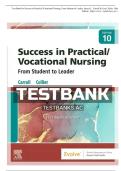 Test Bank for Success in Practical Vocational Nursing 10th Edition by Janyce L&period; Carroll Lisa Collier Complete Study Guide 2025&sol; 2026