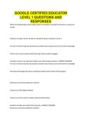 GOOGLE CERTIFIED EDUCATOR LEVEL 1 QUESTIONS AND RESPONSES