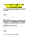 GOOGLE EDUCATOR CERTIFICATION UNIT REVIEW QUIZZES EXAM QUESTIONS AND ANSWERS