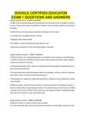 GOOGLE CERTIFICATION TEST EXAM QUESTIONS WITH CORRECT ANSWERS&period;