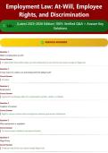 Employment Law  At-Will&comma; Employee Rights&comma; and Discrimination 120&plus; &lpar;Latest 2025-2026 Edition&rpar; 100&percnt; Verified Q&A &plus; Answer Key Solutions