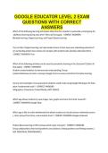 GOOGLE EDUCATOR LEVEL 2 EXAM QUESTIONS WITH CORRECT ANSWERS&period;
