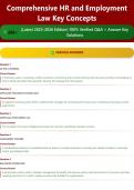 Comprehensive HR and Employment Law Key Concepts 260&plus; &lpar;Latest 2025-2026 Edition&rpar; 100&percnt; Verified Q&A &plus; Answer Key Solutions