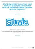 CALT EXAM NEWEST 2025 ACTUAL EXAM COMPLETE QUESTIONS AND CORRECT DETAILED ANSWERS &lpar;VERIFIED ANSWERS&rpar; &vert;ALREADY GRADED A&plus;