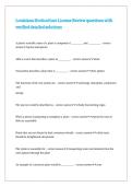 Louisiana Horticulture License Review questions with verified detailed solutions