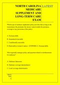NORTH CAROLINA  MEDICARE  SUPPLEMENT AND  LONG-TERM CARE  EXAM  QUESTIONS AND ANSWERS 2026