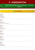 4 - employment law 180&plus; &lpar;Latest 2025-2026 Edition&rpar; 100&percnt; Verified Q&A &plus; Answer Key Solutions
