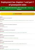 Employment law chapters 1 and part 1 of powerpoint notes 65&plus; &lpar;Latest 2025-2026 Edition&rpar; 100&percnt; Verified Q&A &plus; Answer Key Solutions