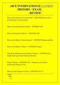 AICE INTERNATIONAL  HISTORY - EXAM  REVIEW QUESTIONS AND ANSWERS 2026