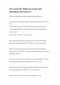 Pro Tools 201 Midterm Exam with Questions and Answers