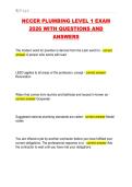 NCCER PLUMBING LEVEL 1 EXAM  2026 WITH QUESTIONS AND  ANSWERS