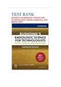 Test Bank for Radiologic Science for Technologists&comma; 13th Edition by Bushong and Shields