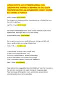 HUMAN GROWTH AND DEVELOPMENT FINAL EXAM QUESTIONS AND ANSWERS LATEST UPDATED 2025&sol;2026 A COMPLETE SOLUTION ALL ANSWERS 100&percnt; CORRECT VERIFIED BEST GRADED A&plus; FOR PASS