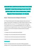 AGACNP-BC&reg; CERTIFICATION PRACTICE EXAM 2026&sol;2027 &vert; Adult-Gerontology Acute Care NP &vert; Verified Q&A with Clinical Rationales &vert; ANCC Aligned &vert; Pass Guaranteed - A&plus; Graded