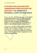 ATI PN HIGH-LEVEL NCLEX PREP&vert;2026  COMPREHENSIVE PREDICTOR EXAM &vert;180  QUESTIONS &ndash; FULL ANSWER KEY &  RATIONALES &vert; LATEST TEST BANK UPDATE 