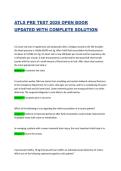 ATLS PRE TEST 2026 OPEN BOOK UPDATED WITH COMPLETE SOLUTION