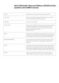 WGU C458 Health&comma; Fitness and Wellness UPDATED ACTUAL  Questions and CORRECT Answers