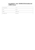 Accounting 251 - Exam 1 UPDATED ACTUAL Questions and  CORRECT Answers