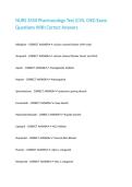 NURS 3550 Pharmacology Test &lpar;CVS&comma; CNS&rpar; Exam Questions With Correct Answers&period;
