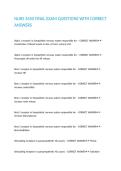 NURS 3550 FINAL EXAM QUESTIONS WITH CORRECT ANSWERS