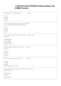 1-3 TEST MO VALLEY UPDATED ACTUAL Questions and  CORRECT Answers