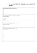 2-6 MO VALLEY UPDATED ACTUAL Questions and CORRECT  Answers