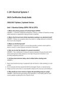 C-201 Electrical Systems 1 SACA Certification Study Guide 2026&sol;2027 Syllabus &vert; Updated Version Unit 1&colon; Electrical Safety &lpar;NFPA 70E & LOTO&rpar;