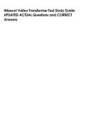Missouri Valley Transformer Test Study Guide  UPDATED ACTUAL Questions and CORRECT  Answers 