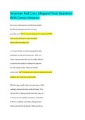 American Red Cross Lifeguard Tests Questions With Correct Answers