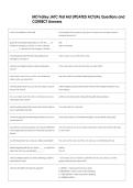 MO Valley JATC First Aid UPDATED ACTUAL Questions and  CORRECT Answers