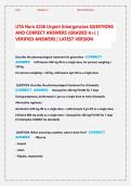 UTA NURS 5338 Urgent Emergencies Exam 2026 &vert; 160&plus; Verified Q&A &vert; Graded A&plus; NEXA