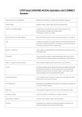 CPXP Exam UPDATED ACTUAL Questions and CORRECT  Answers 