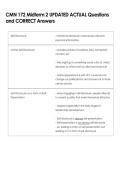 CMN 172 Midterm 2 UPDATED ACTUAL Questions  and CORRECT Answers