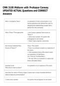 CMN 3109 Midterm with Professor Conway  UPDATED ACTUAL Questions and CORRECT  Answers 