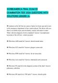 SCRIBEAMERICA FINAL EXAM ED EXAMINATION TEST 2026 QUESTIONS WITH SOLUTIONS GRADED A&plus;