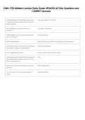 CMN 170V Midterm Lecture Study Guide UPDATED ACTUAL Questions and  CORRECT Answers 