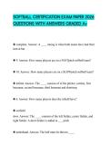 SOFTBALL CERTIFICATION EXAM PAPER 2026 QUESTIONS WITH ANSWERS GRADED A&plus;