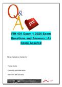 FIN 401 &ndash; Financial Markets&comma; Valuation & Corporate Finance Fundamentals &lpar;120 Exam Questions&rpar; 2026 Exam 1 Questions and Answers